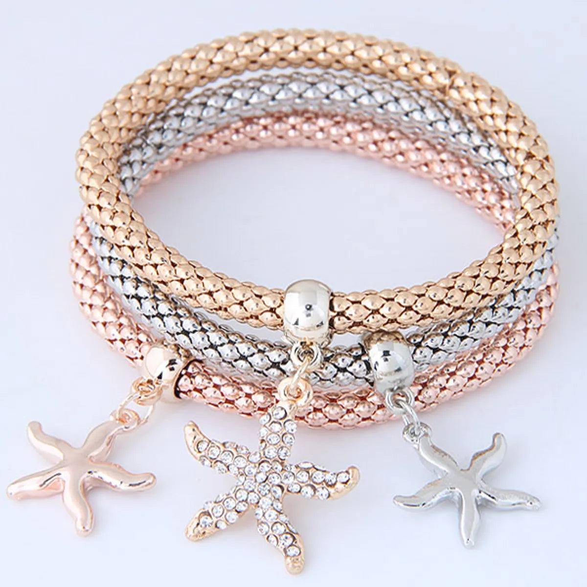 elegant bracelets for women-Fashion Round Alloy Rhinestones