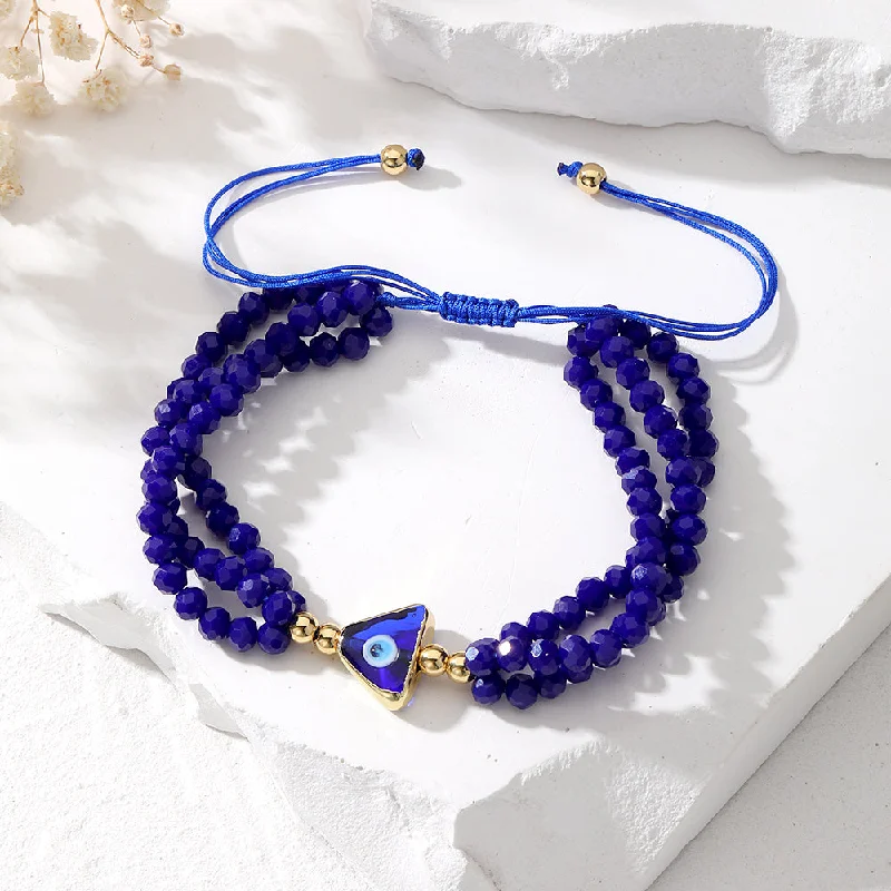 Sapphire Blue Triangle Eye Bracelet