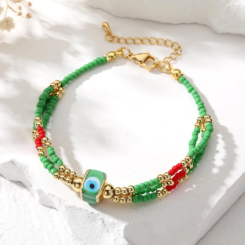 Green Beads Bracelet