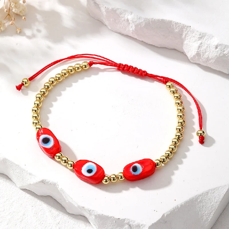 Red Oval Beads