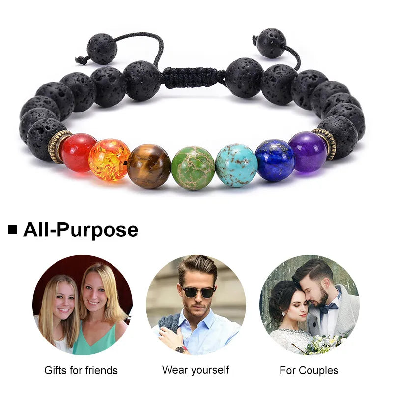 designer bracelets for women-1 Piece Fashion Colorful Natural Stone Beaded Unisex Bracelets