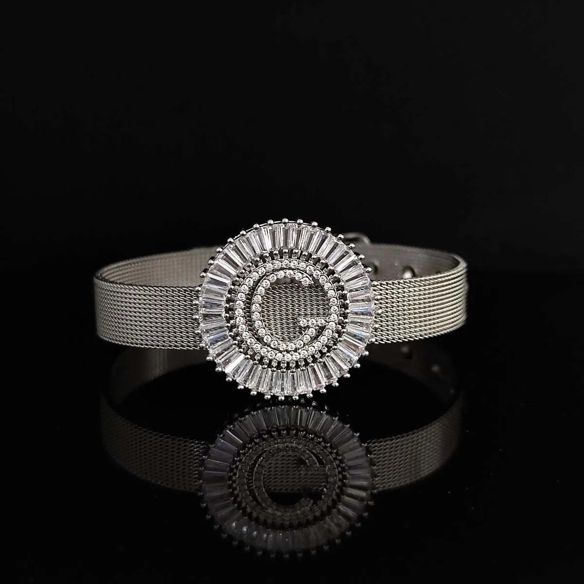 White Gold Plated-G