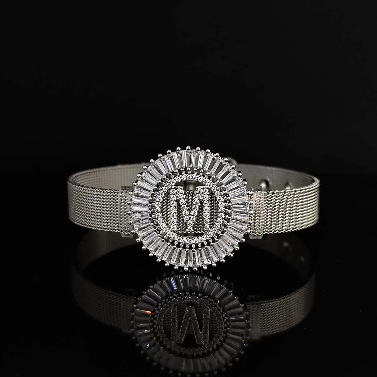 White Gold Plated-M