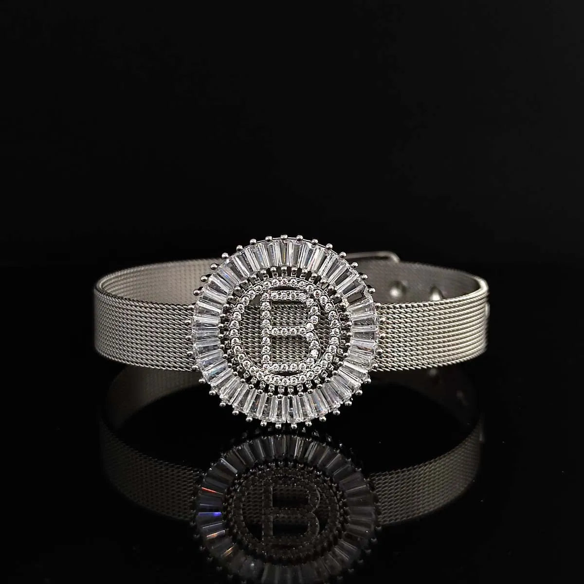 White Gold Plated-B