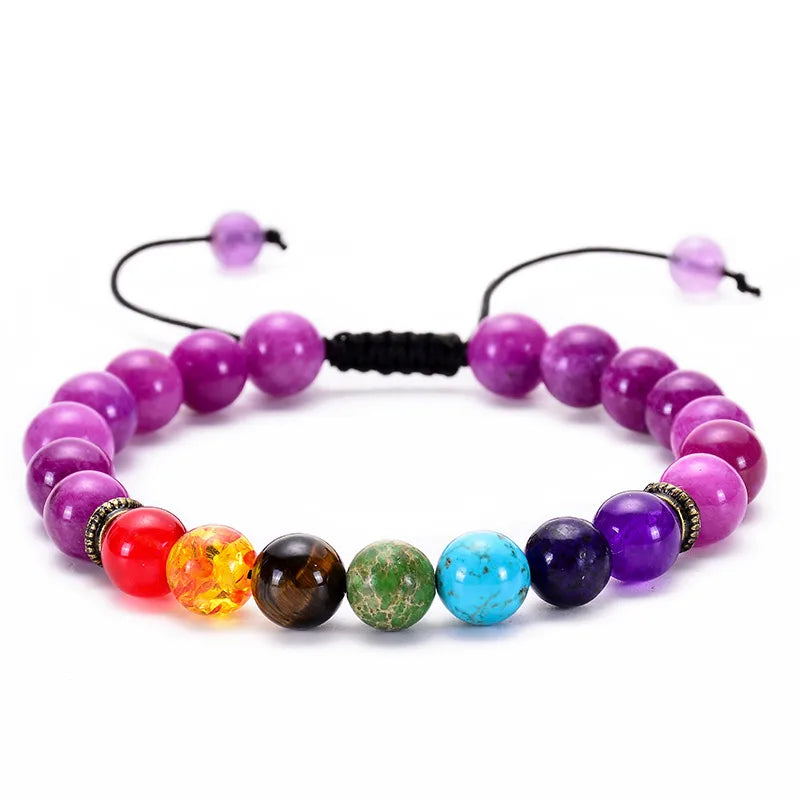 Purple Red Agate Bracelet