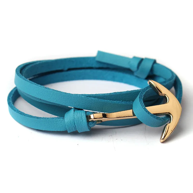 Light Blue Single Layer Leather