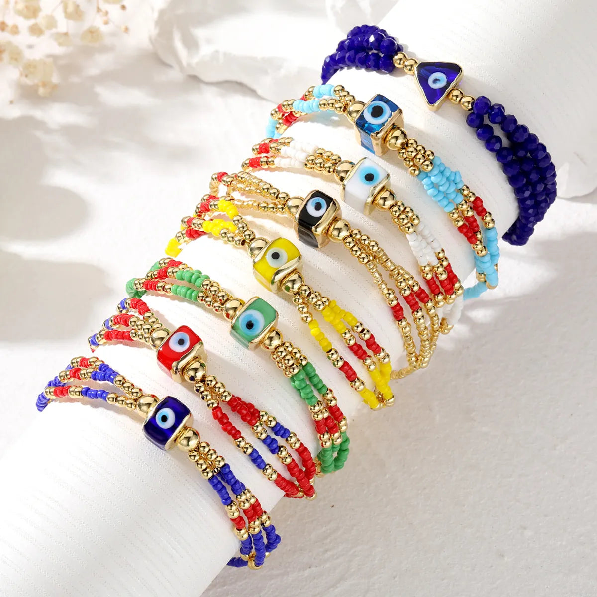 friendship bracelets for women-Casual Vintage Style Simple Style Color Block Beaded Resin Beaded Women's Bracelets