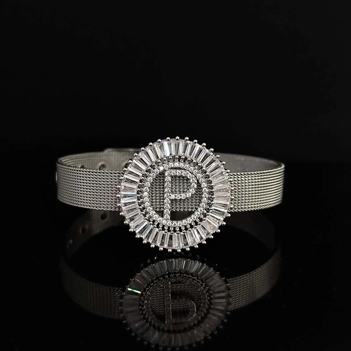 White Gold Plated-P