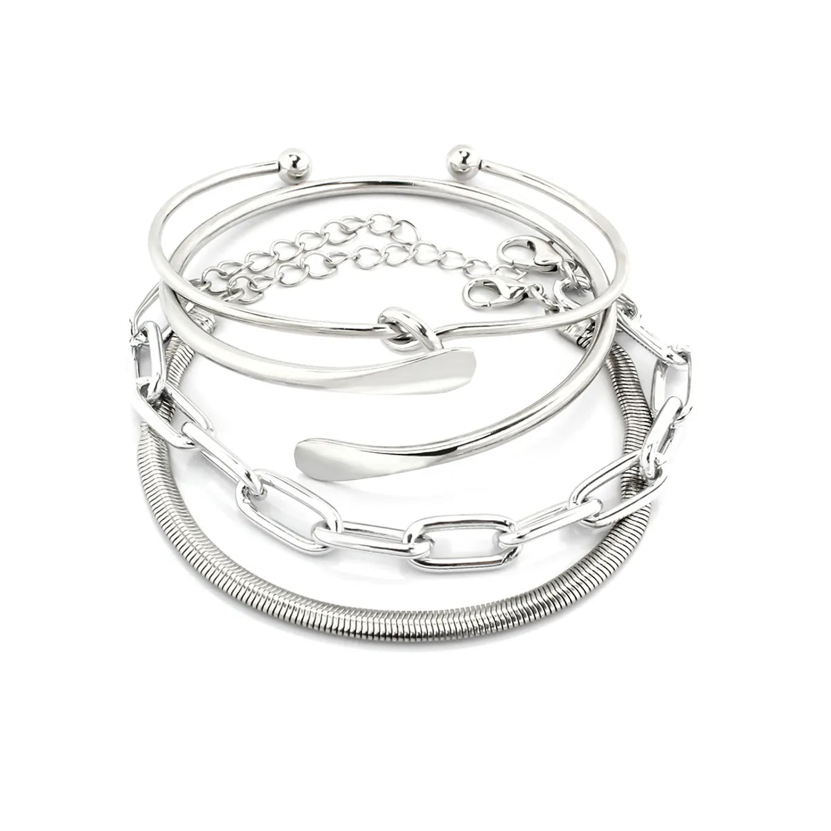 silver bracelets for women-Ig Style Retro Geometric Alloy Wholesale Bracelets