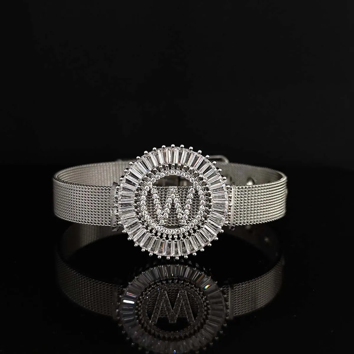 White Gold Plated-W