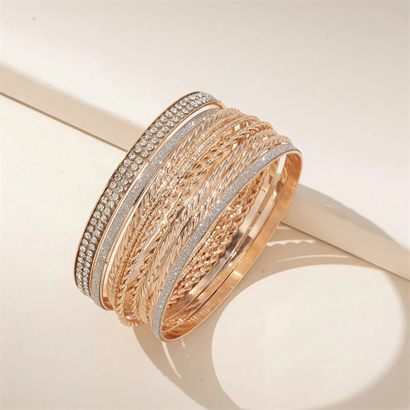 Double Row Diamond Rose Gold