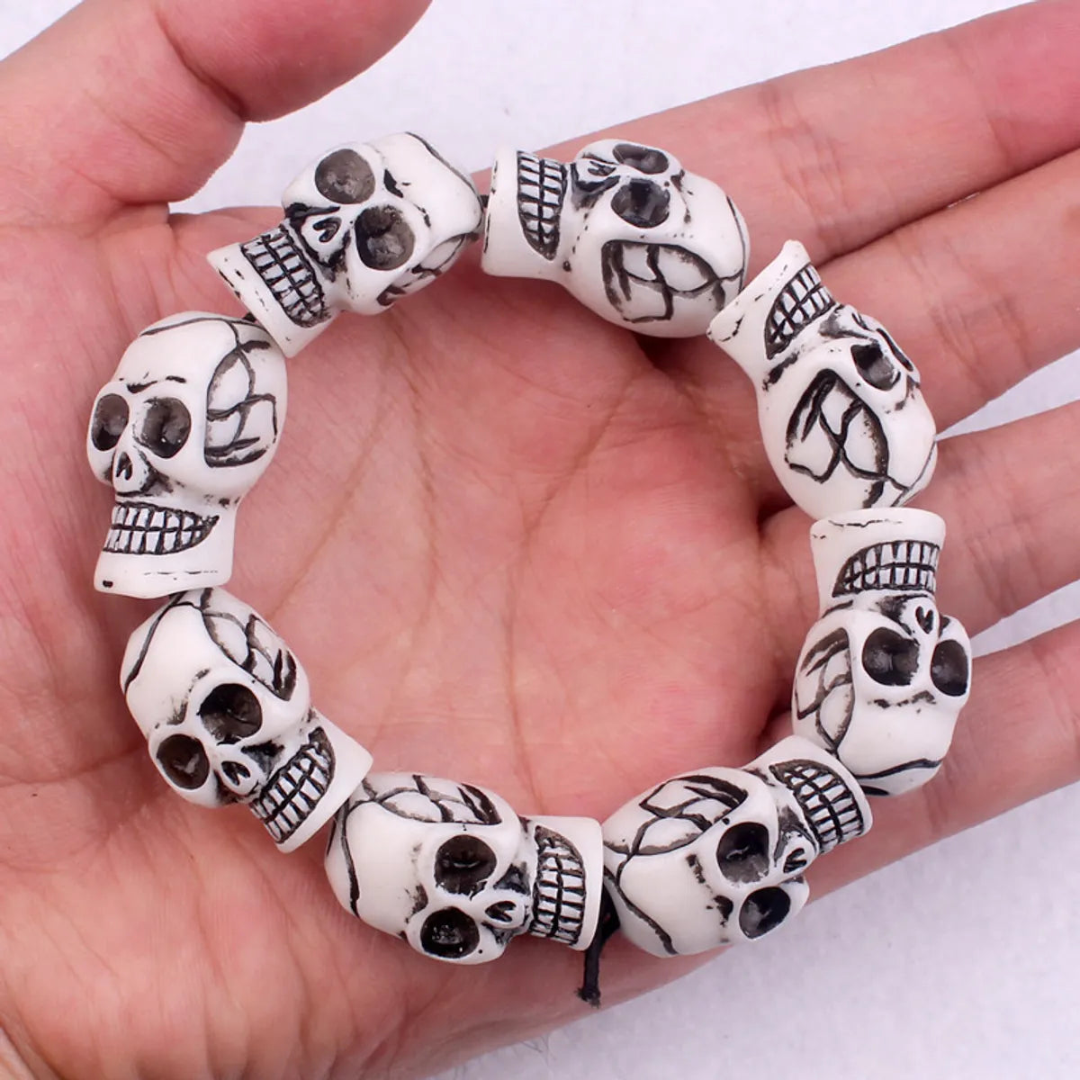 adjustable bracelets for women-Fashion Skull Alloy Unisex Bracelets 1 Piece