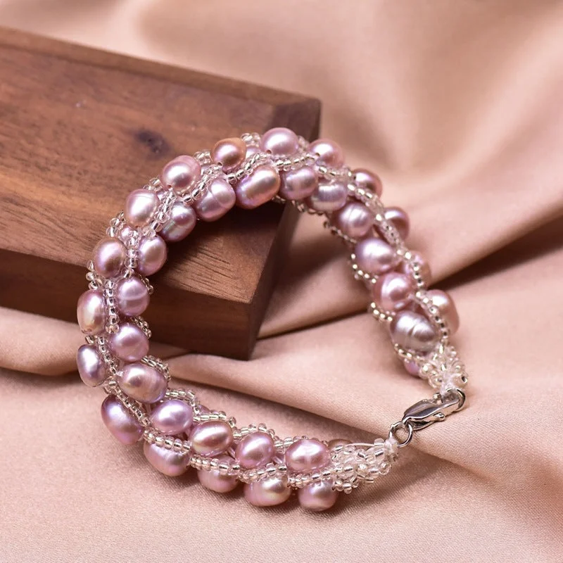 Purple Pearl Bracelet