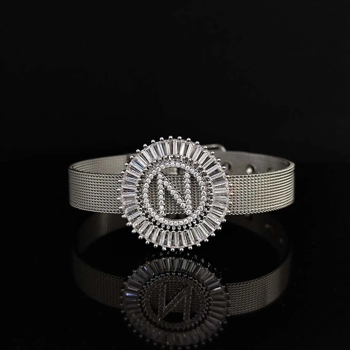 White Gold Plated-N