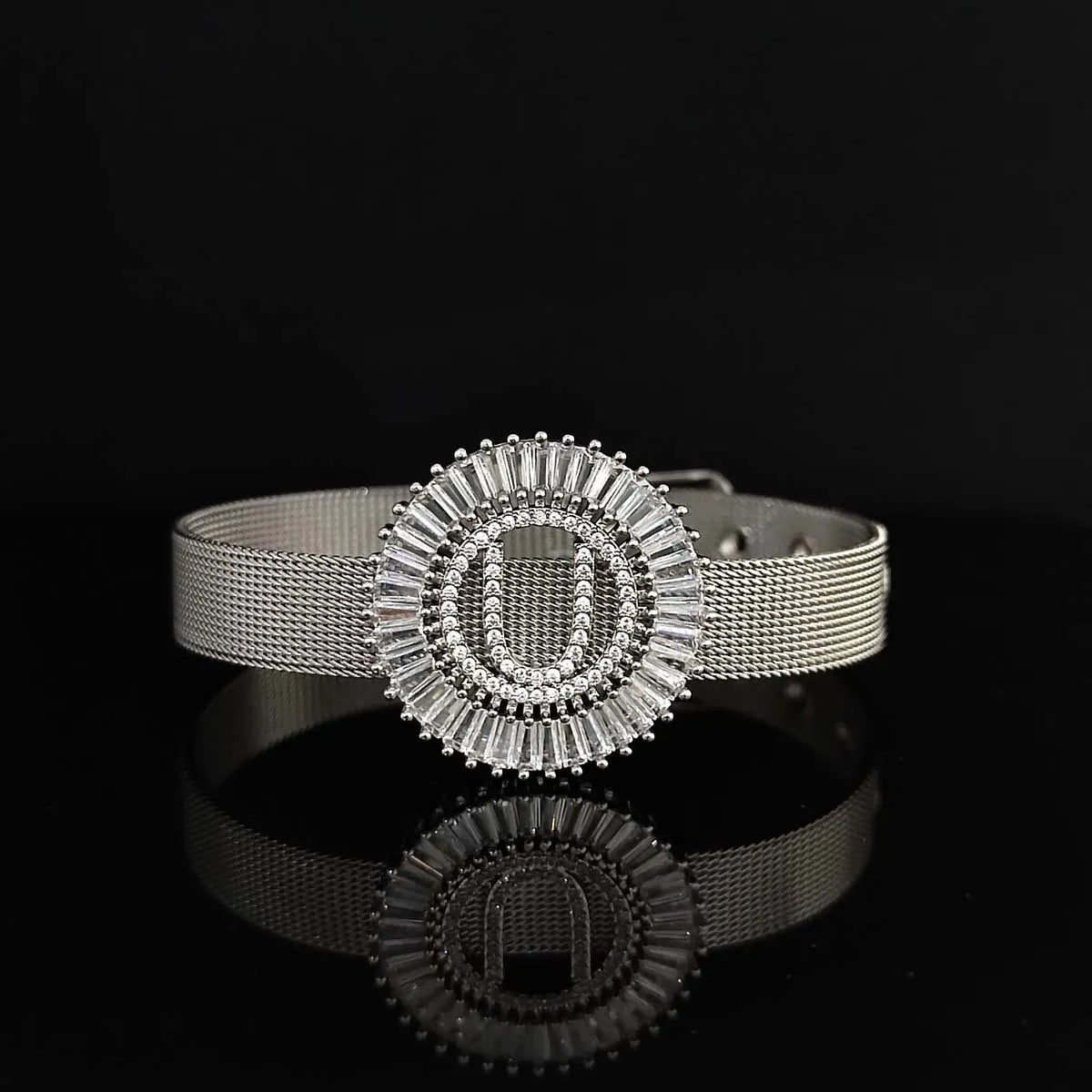 White Gold Plated-U