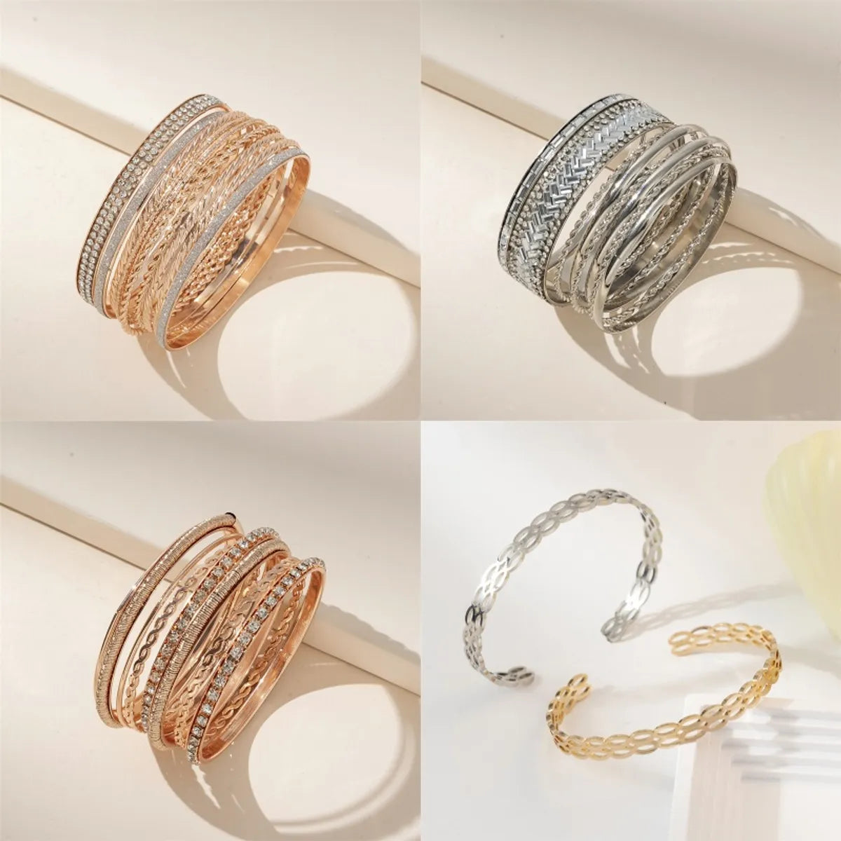 infinity bracelets for women-Casual Simple Style Geometric Alloy Wholesale Bangle