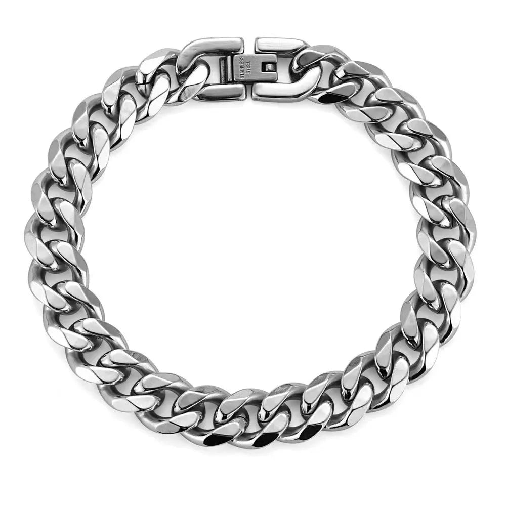 matching bangle bracelets for women-Hip-Hop Geometric Titanium Steel Polishing Men'S Bracelets