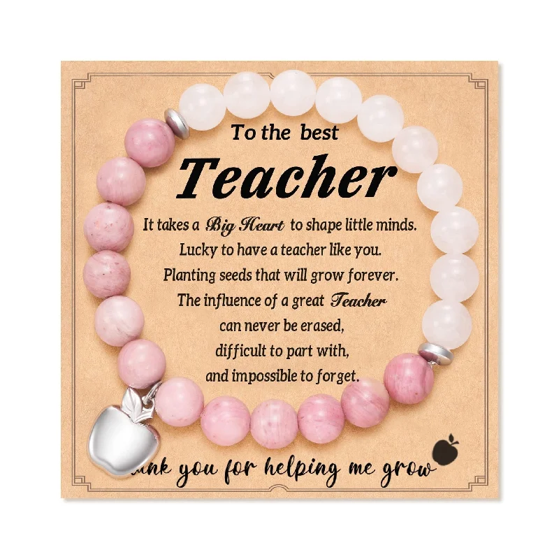 Pink Crystal Redstone Apple Pendant Teacher Card 1