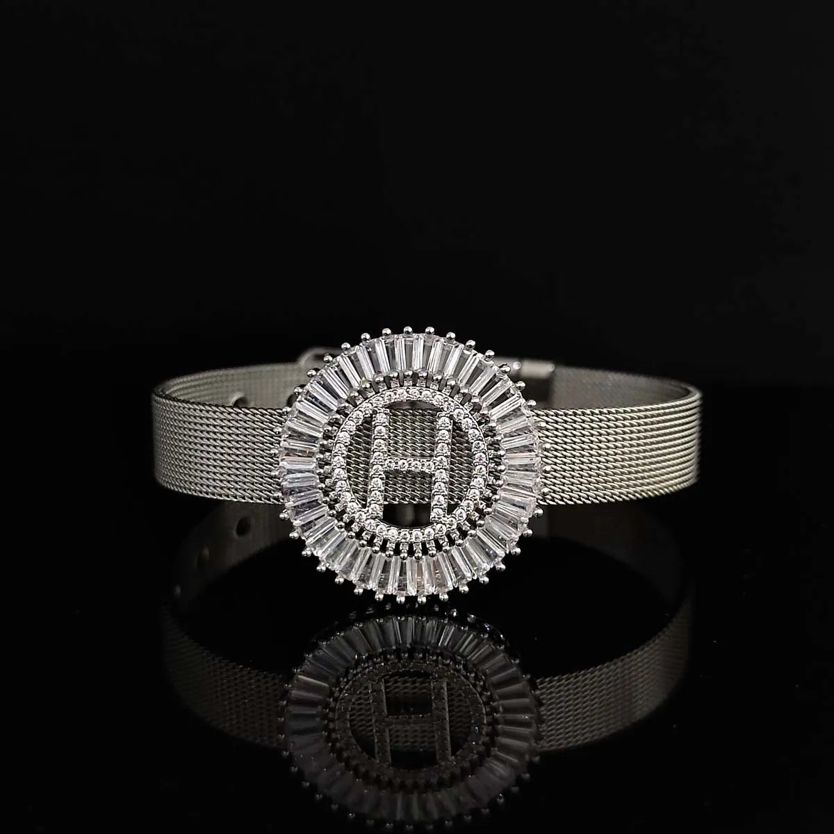 White Gold Plated-H