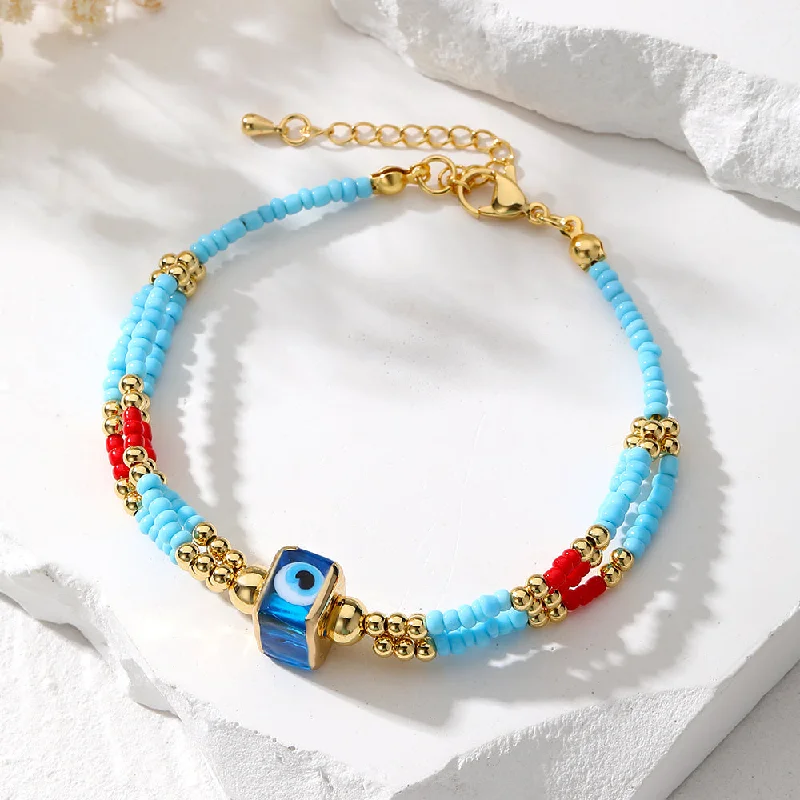 Sky Blue Beads Bracelet