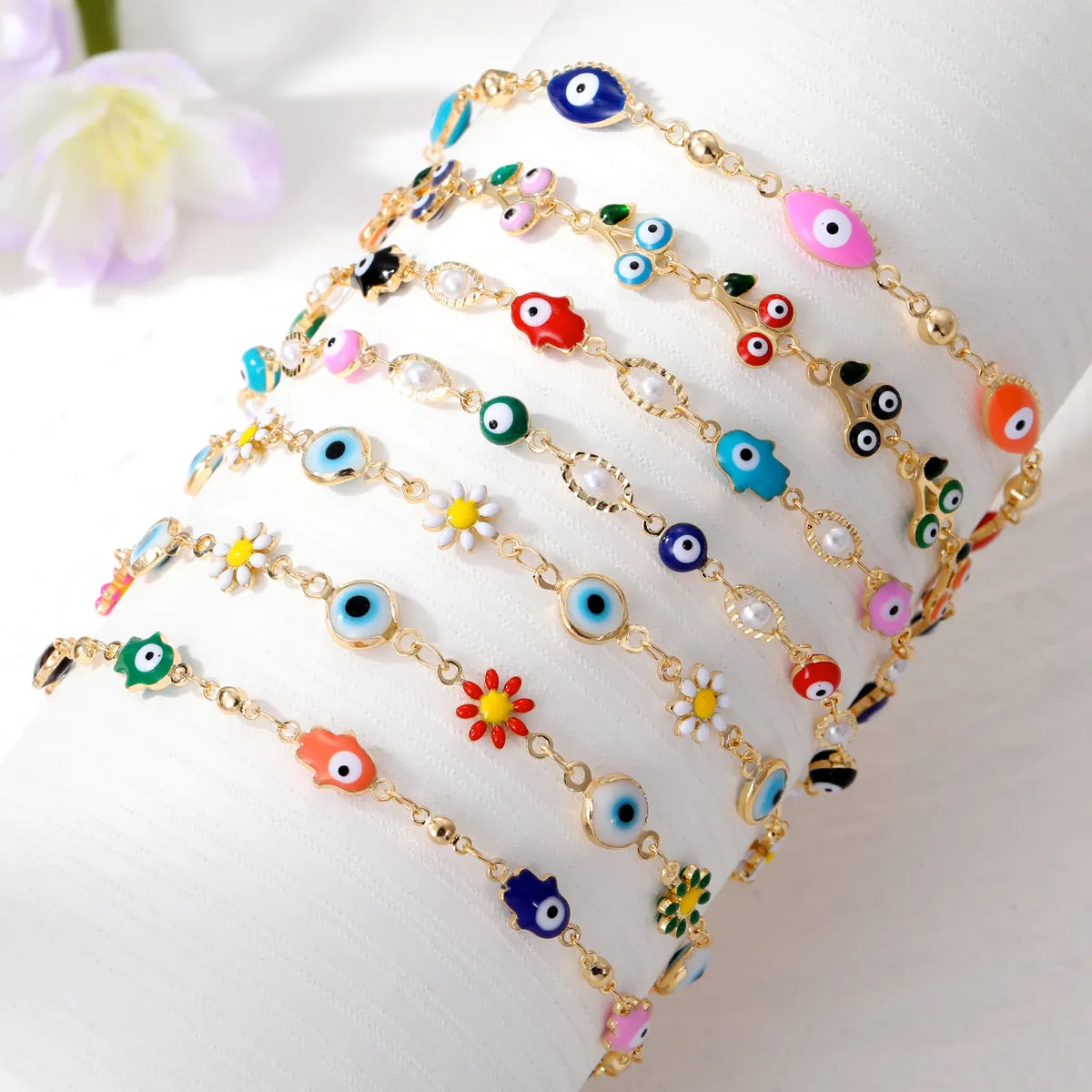 gold bracelets for women-Casual Simple Style Devil's Eye Alloy Wholesale Bracelets