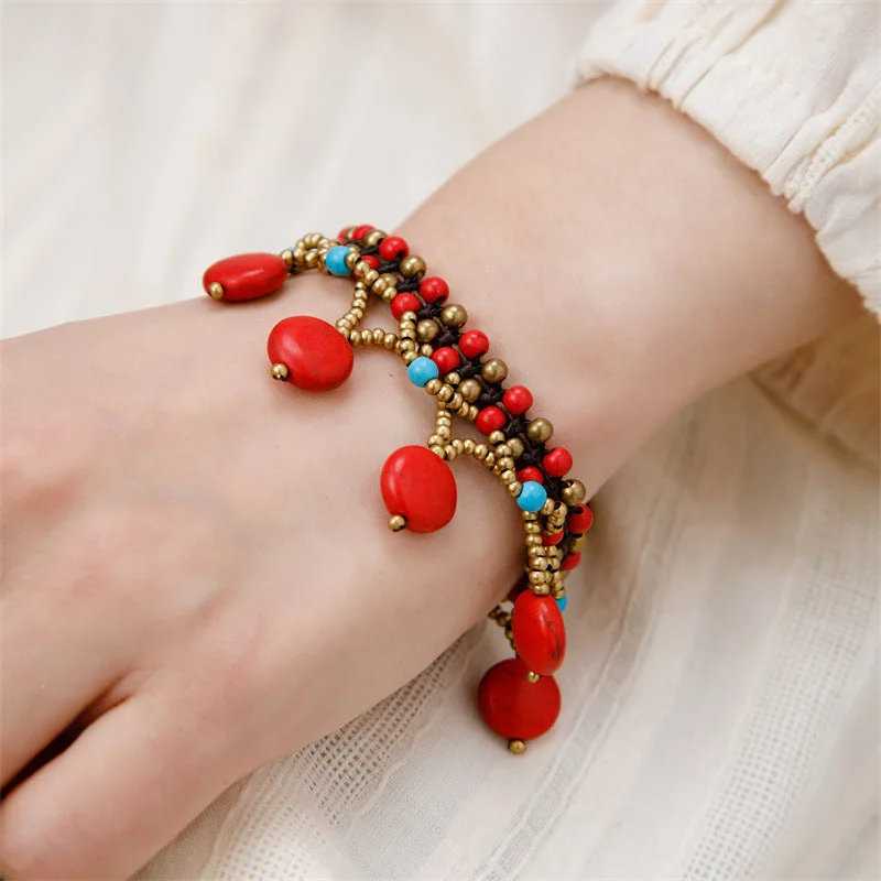 Round Cake Bracelet [Red]