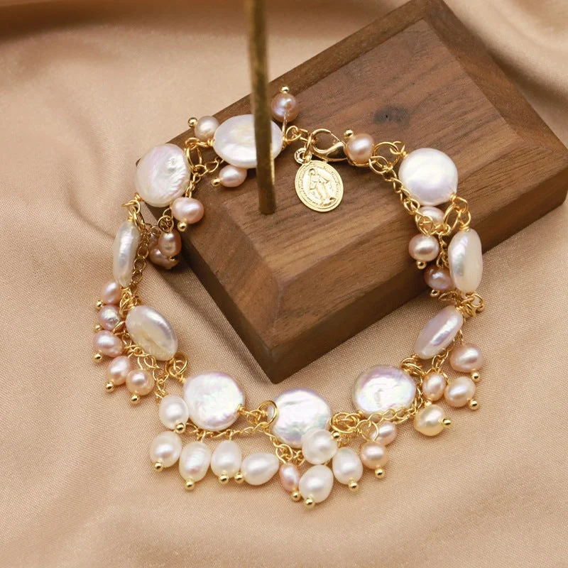 Pearl Pendant Bracelet (Buckle 19cm)