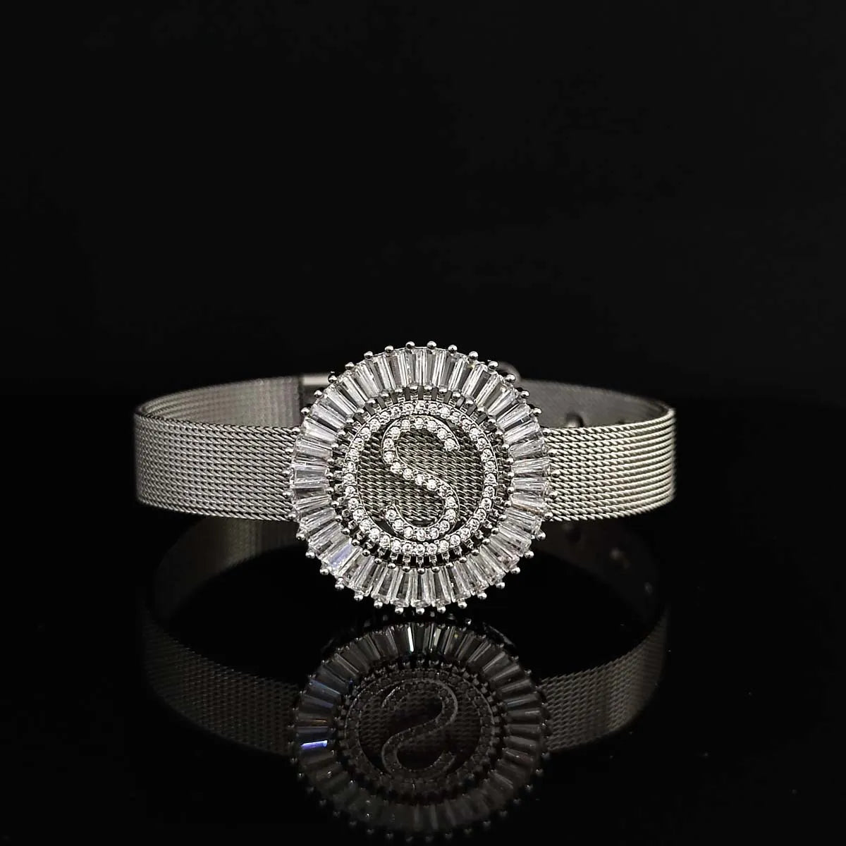 White Gold Plated-S