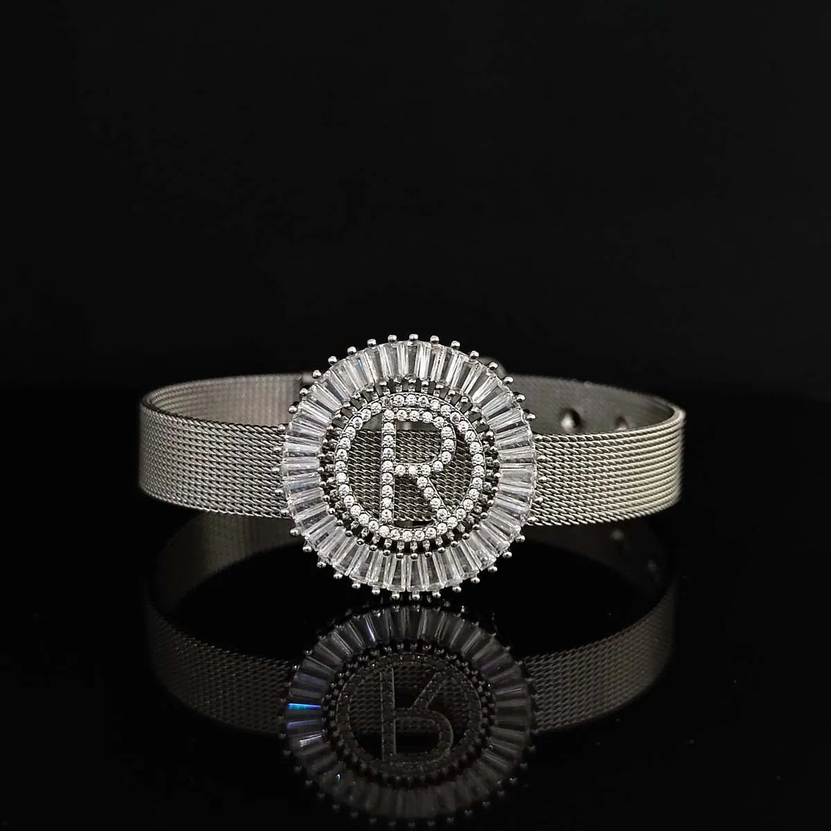 White Gold Plated-R