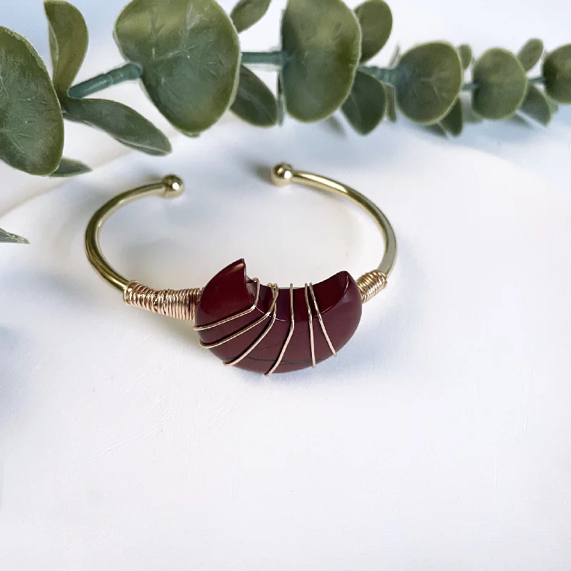 Red Jasper Moon Bracelet