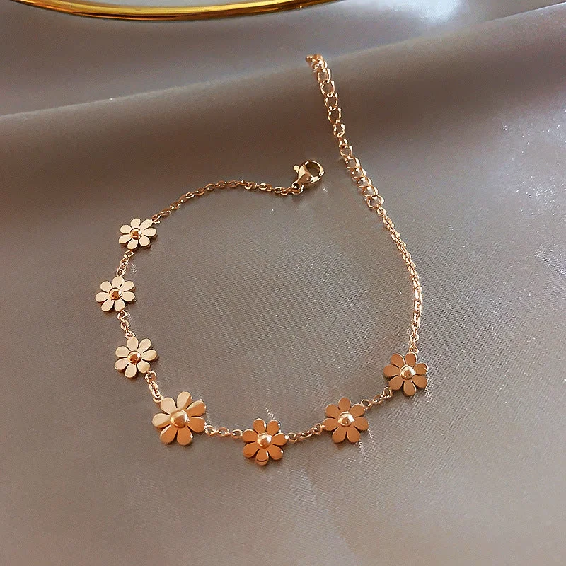 8# Rose Gold Flowers