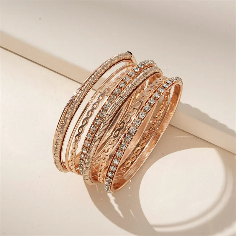 Single Row Diamond Rose Gold