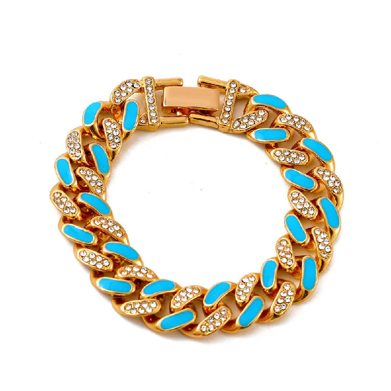 01kc Gold Blue-Bracelet