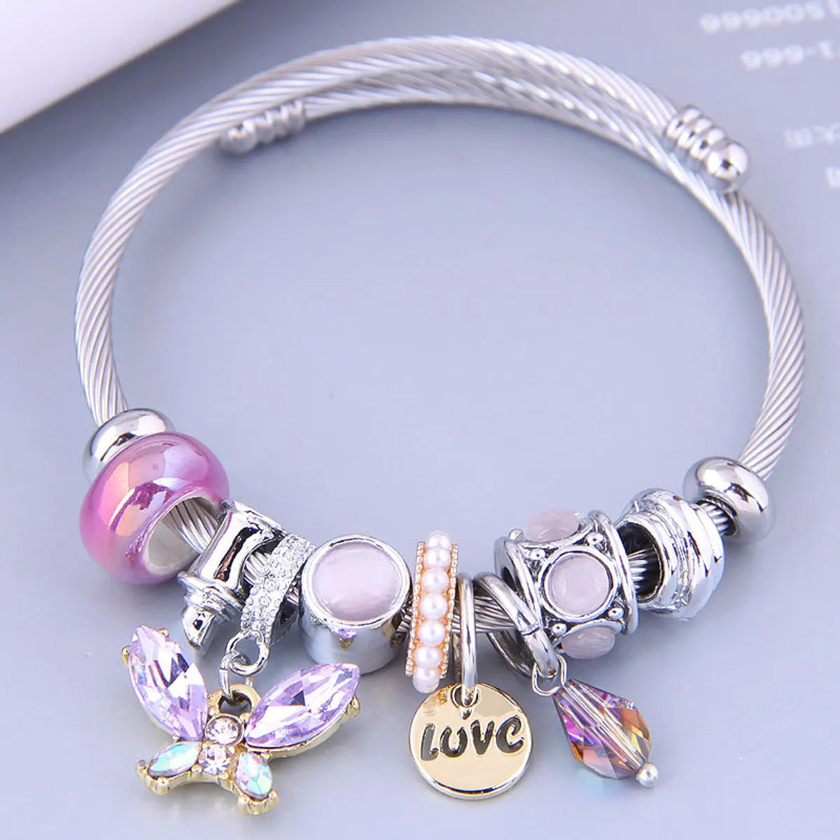 high-end bracelets for women-Fashion Bow Knot Metal Plating Artificial Gemstones Women's Bangle